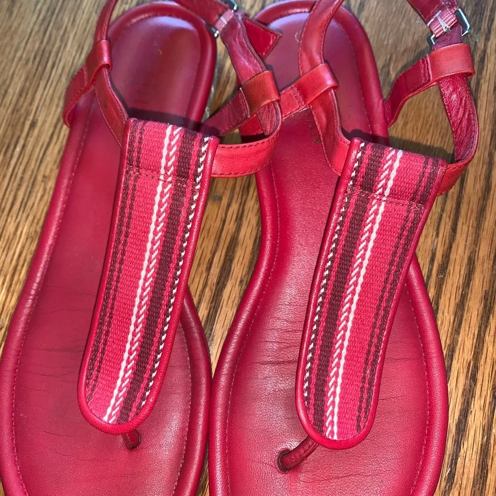 Cole Haan Leather Espadrille Thong Sandals